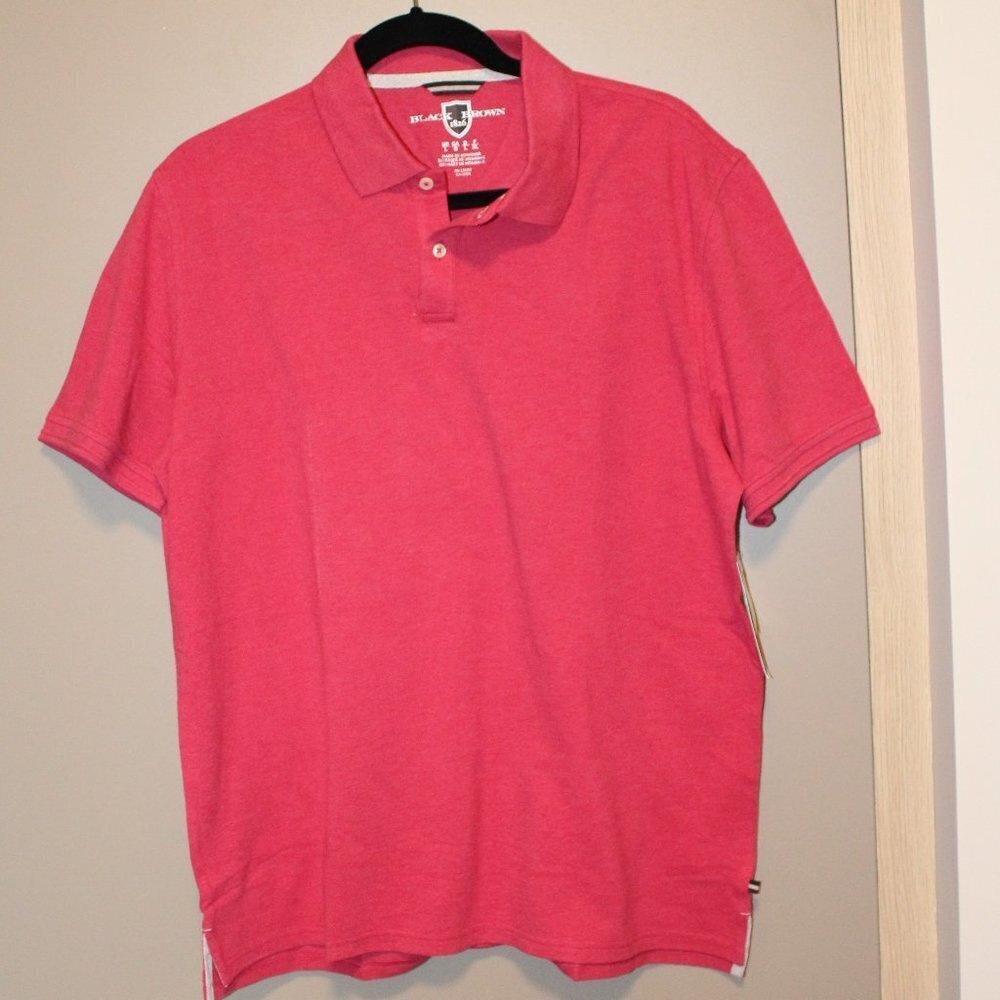 NWT Black Brown 1826 Pink Polo Shirt | Size L